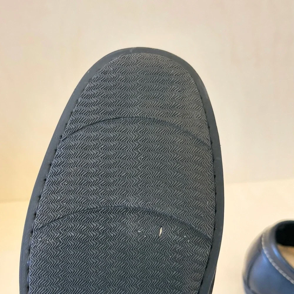 Dockers Montclair Loafers Mens 9.5 Black Full Grain Leather Memory Foam Preppy